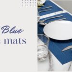 light blue table mats