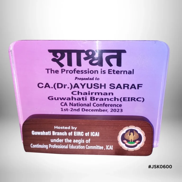 Acrylic trophy manufacturers in India offering custom awards