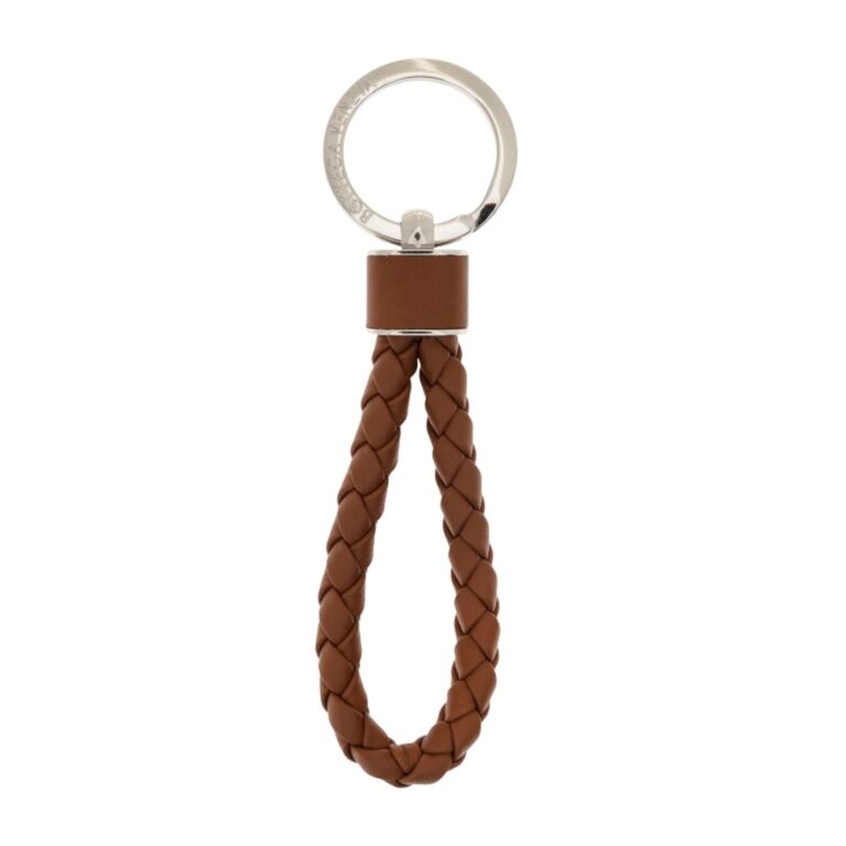 Bottega Veneta Keyring, Brown, Intrecciato Weave